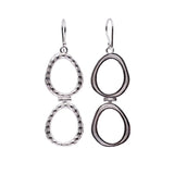 Double Loop Texture Earring | Silver
