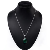 Natural Gemstone Drop Pandel - Amethyst