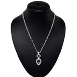 Natural Gemstone Ovel Drop Pandel - Amethyst