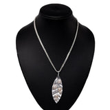 Mist Leaf Pendant- White Pearls