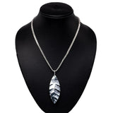 Mist Leaf Pendant- White Pearls