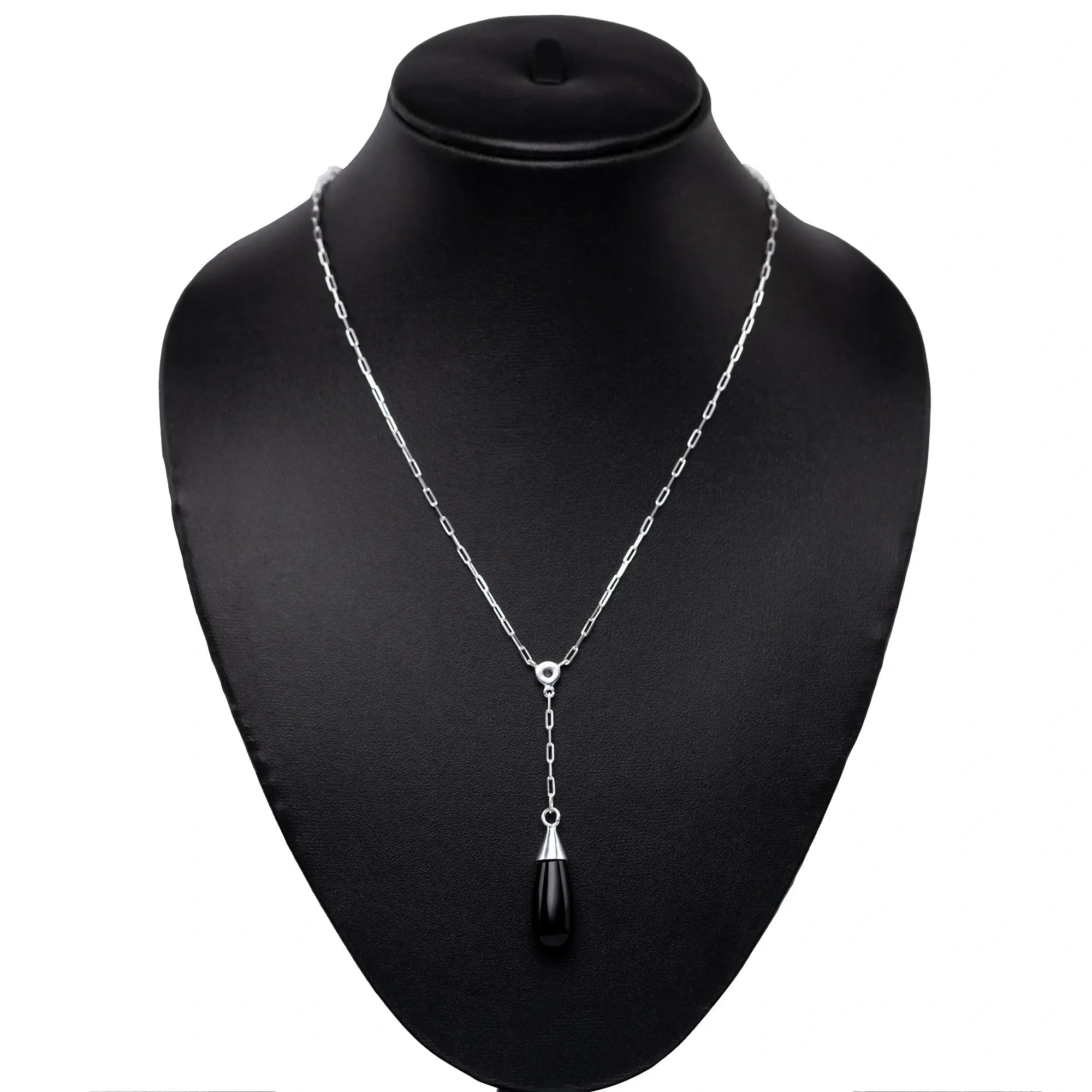 Natural Gemstone Drop Y- Pandel- Blue Obsidian