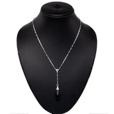 Natural Gemstone Drop Y- Pandel- Blue Obsidian