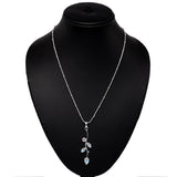 Nature Inspired 925 Silver Pandent with Aquamarine