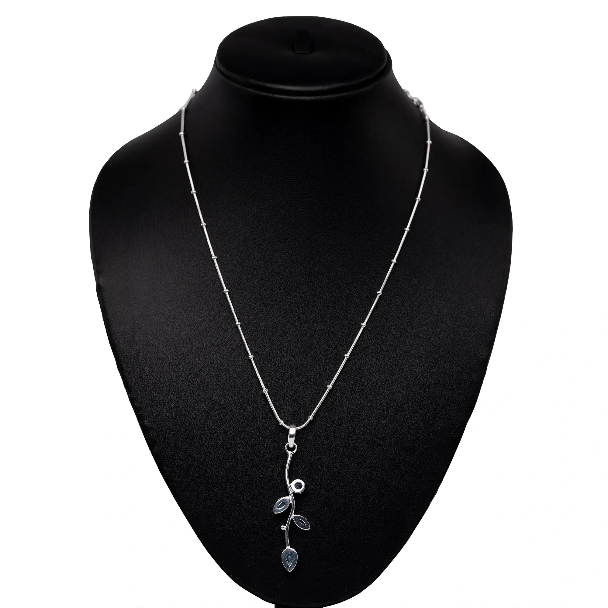 Nature Inspired 925 Silver Pandent with Aquamarine