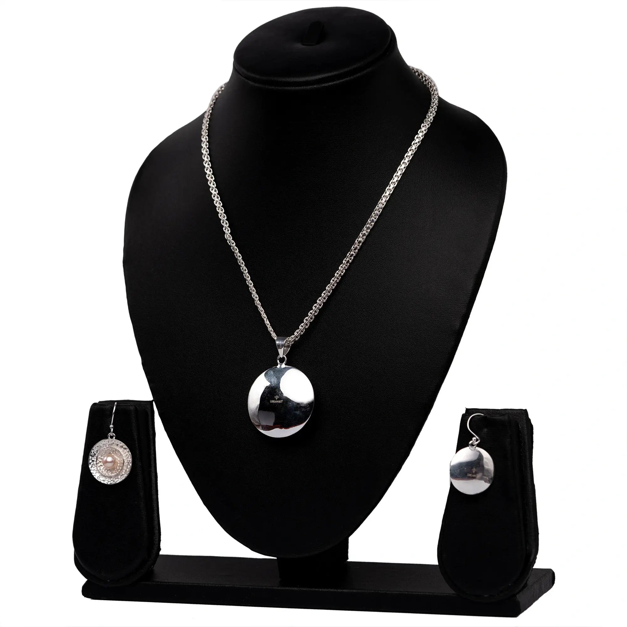 Freshwater Pandel Earring Set with White Pearl