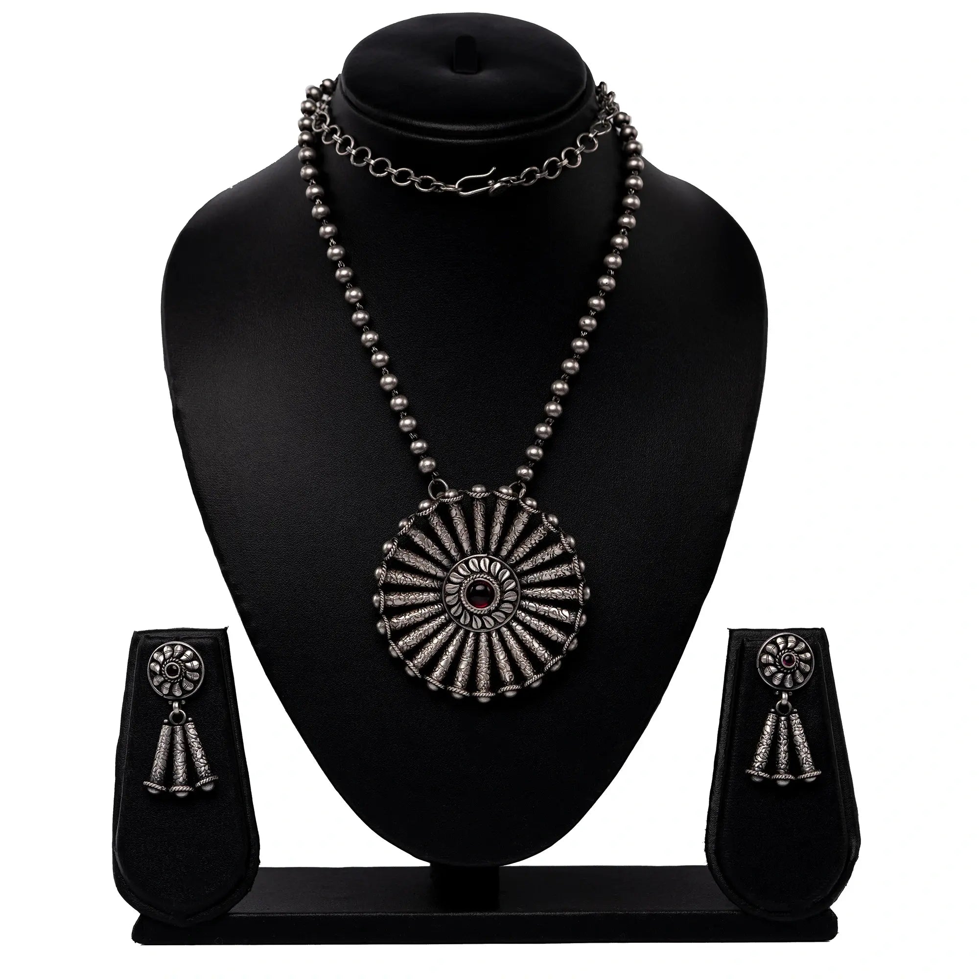 Handcrafted Sun Arrow Necklace Earring Set | Leelankit Special