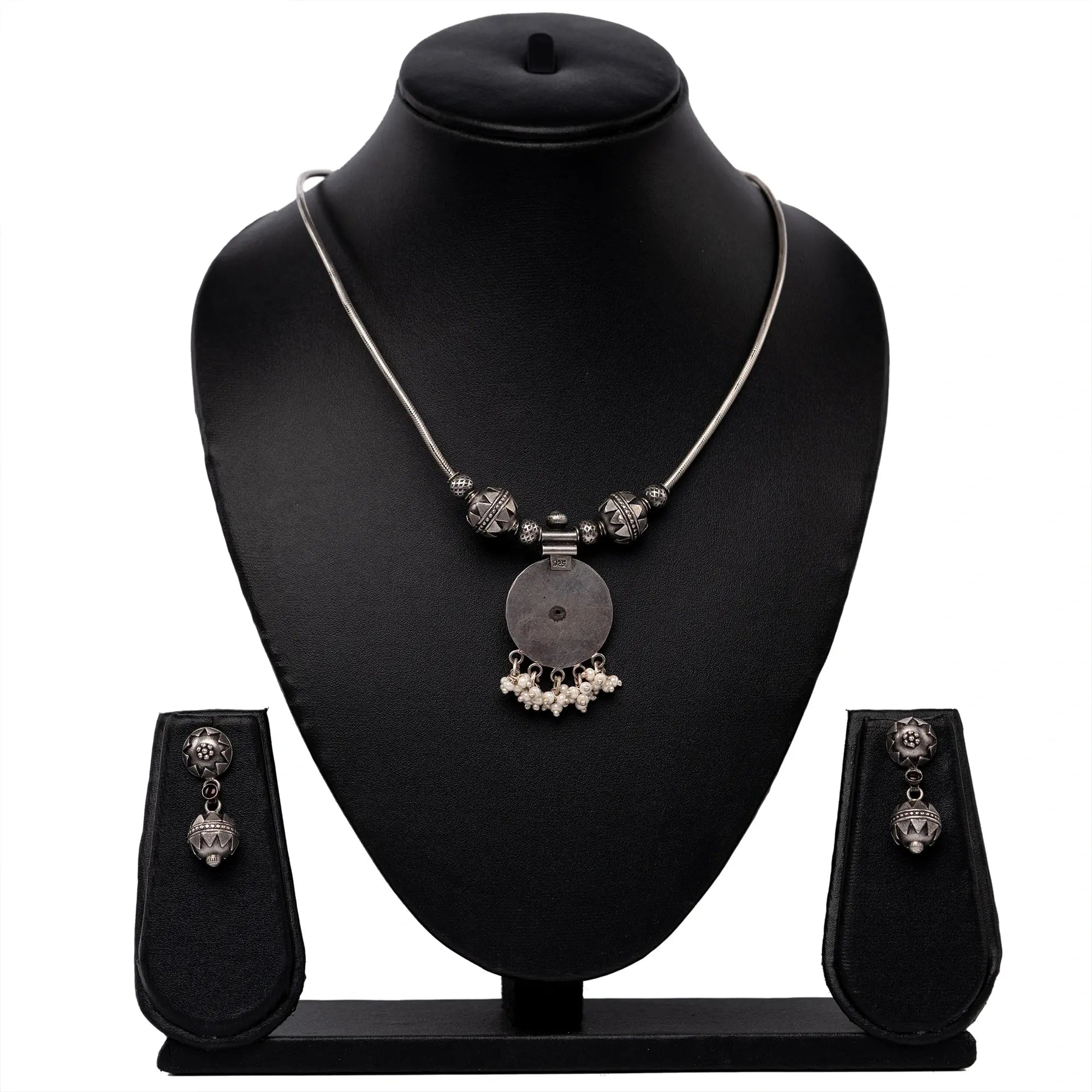 Temple Necklace Earring Set