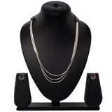 3 Chain Necklace with Earrings