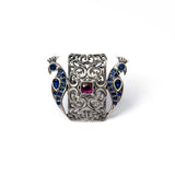 Adjustable Vintage Peacock Cocktail Ring