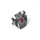 Adjustable Vintage Peacock Cocktail Ring