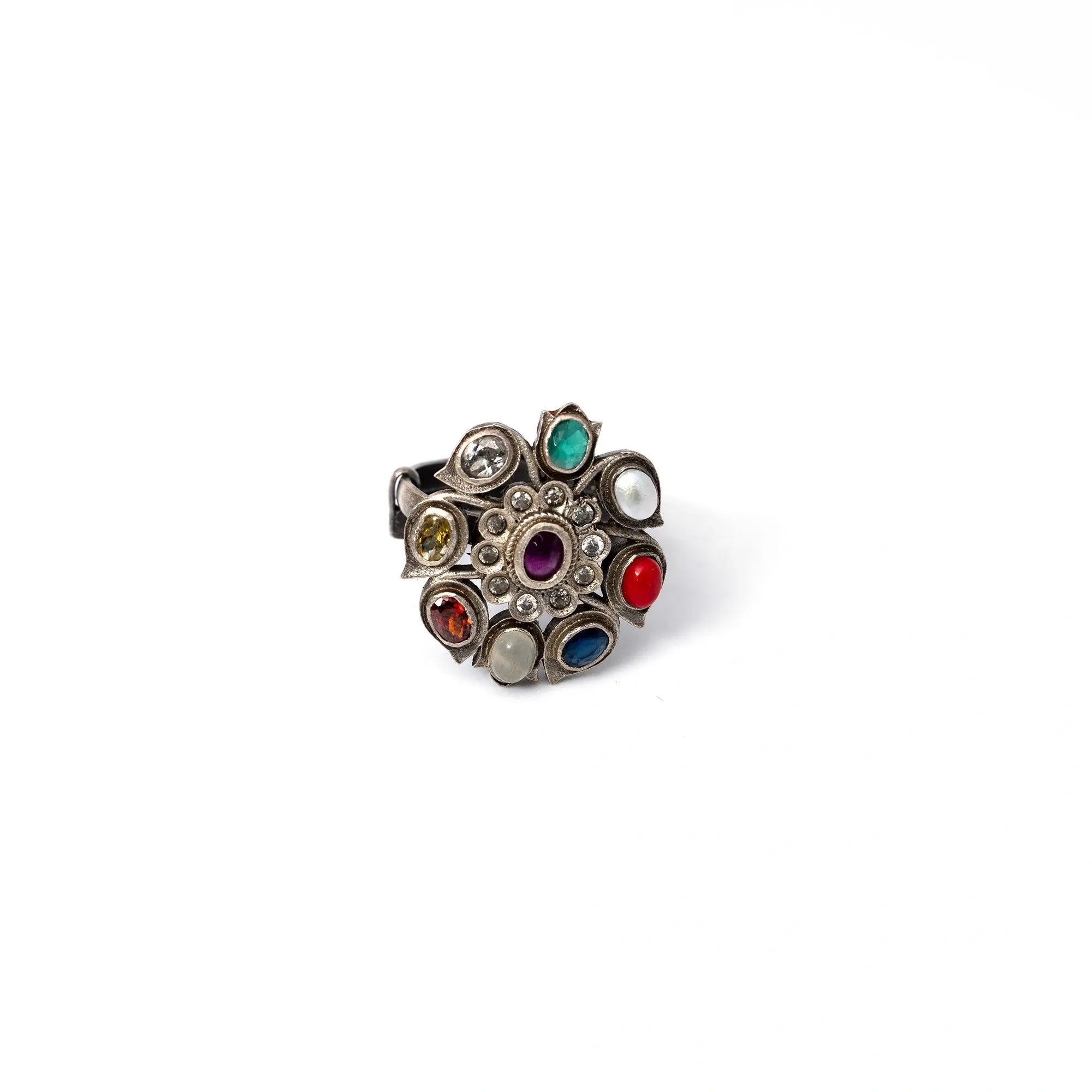 9 Graha Navaratna Adjustable Cocktail Ring