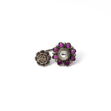 Adjustable Dual Flower Ring