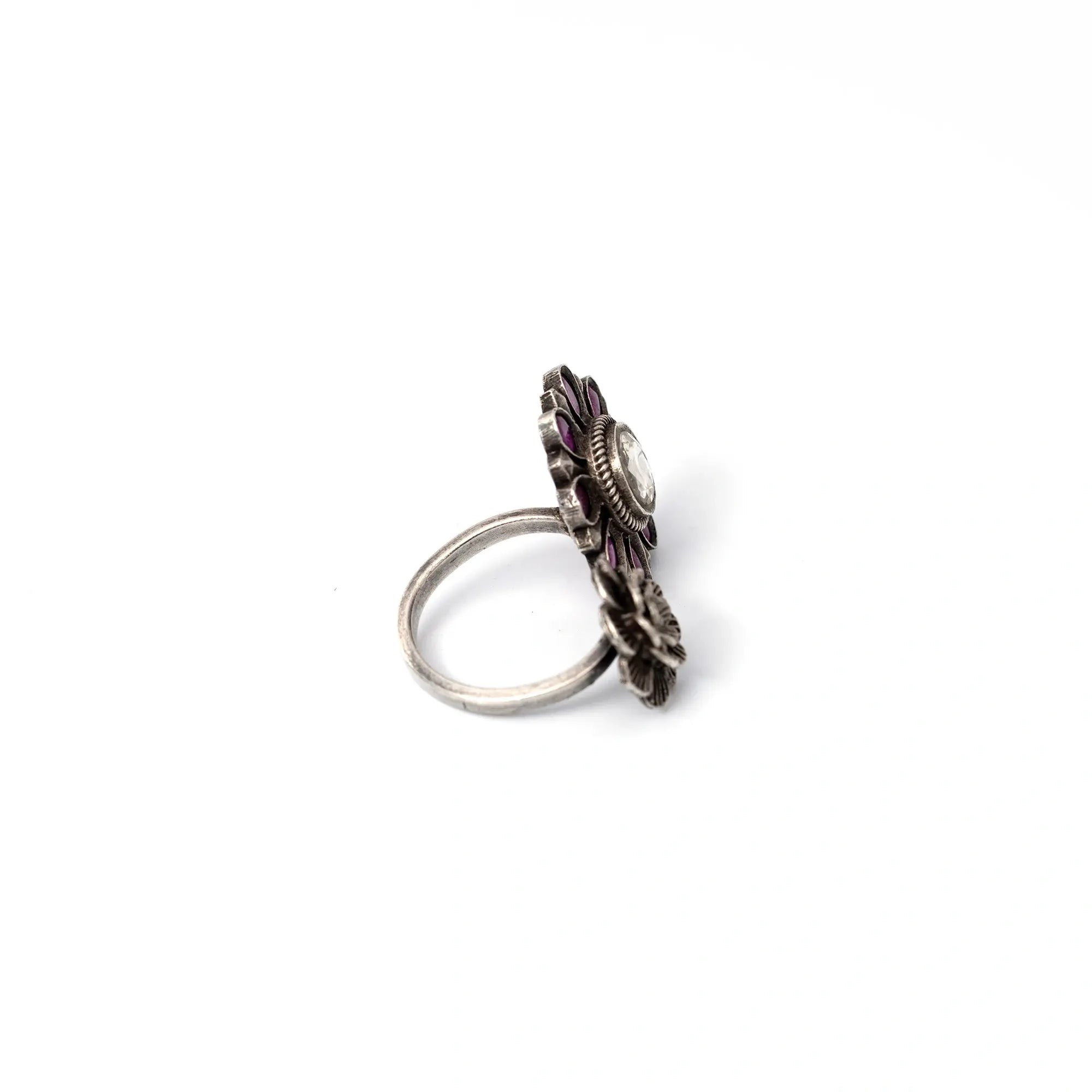Adjustable Dual Flower Ring