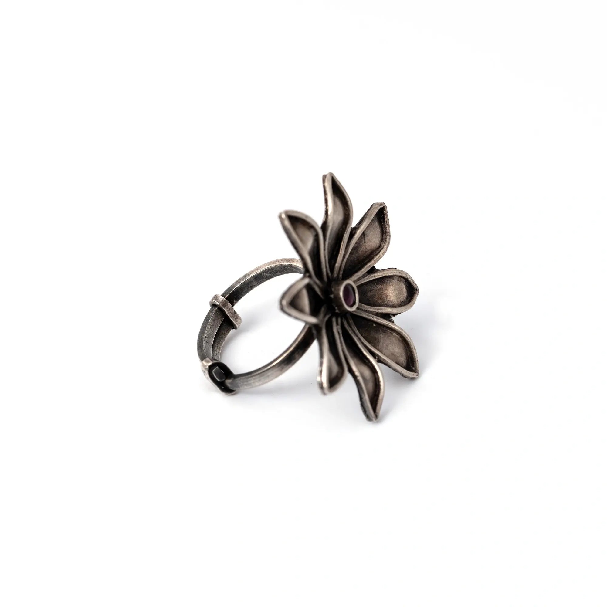 Adjustable Big Floral Ring