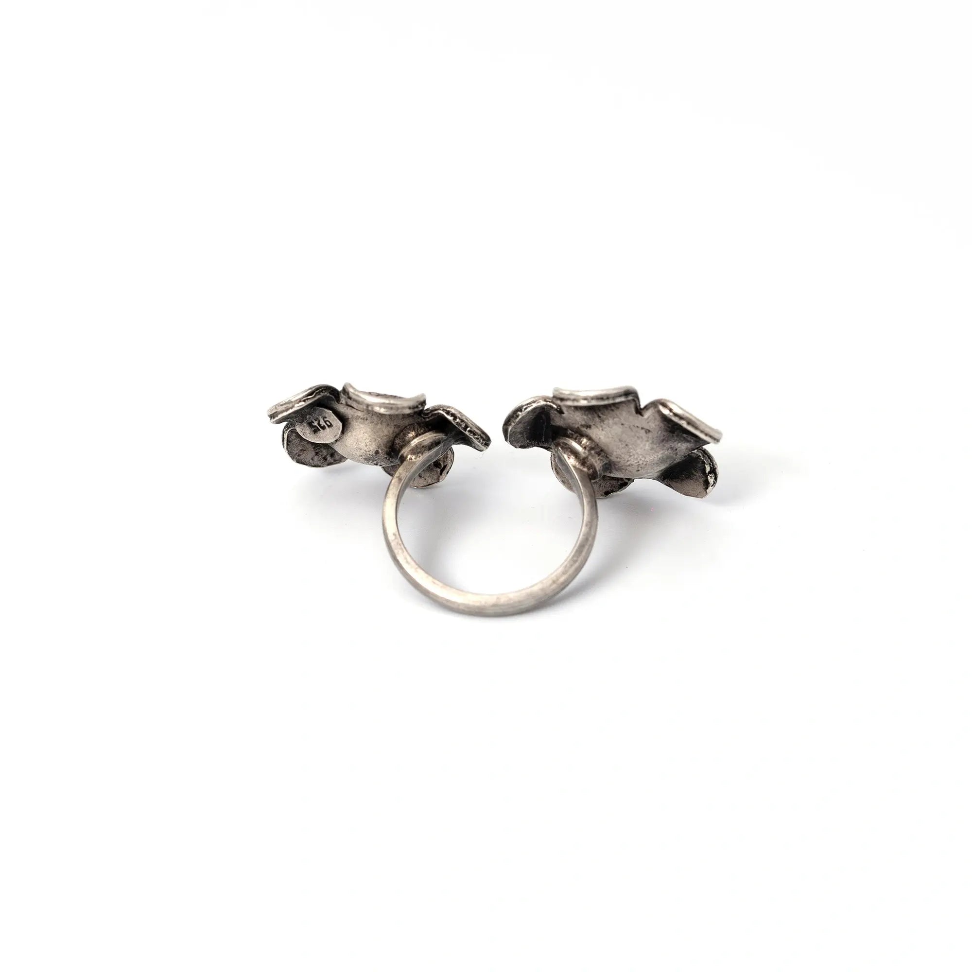 Adjustable Dual Flower Ring