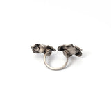 Adjustable Dual Flower Ring
