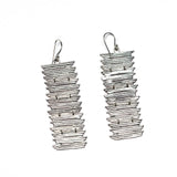 Bamboo Stick Chatai Necklace & Earring Set in Silver