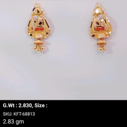 916 Gold Designer Earrings