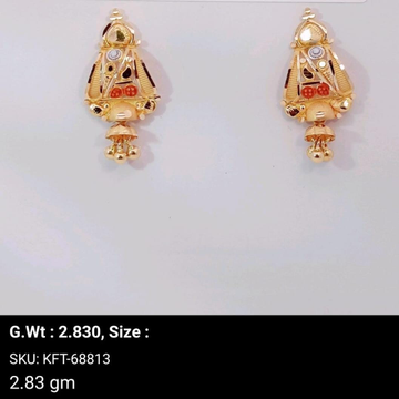 916 Gold Designer Earrings