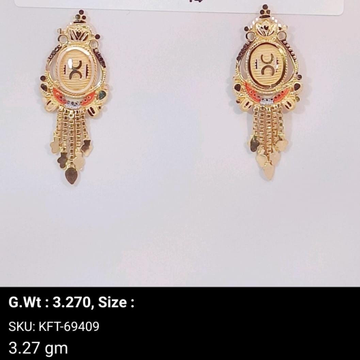 916 Gold Designer Earrings