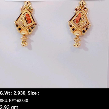 916 Gold Unique Earrings