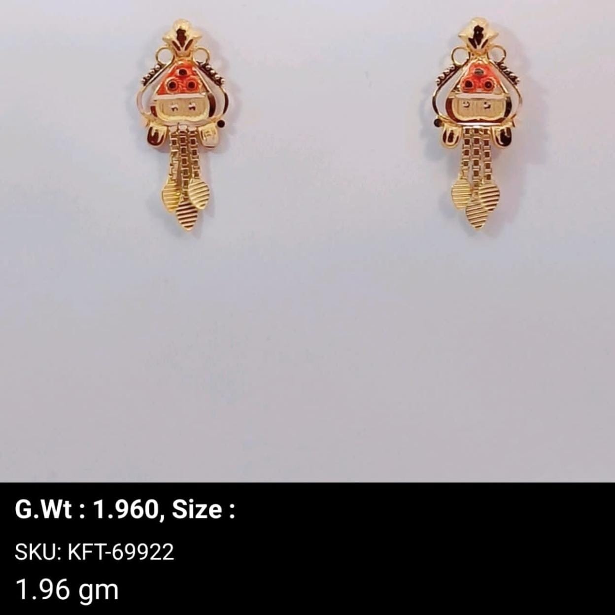 916 Gold Fancy Earrings